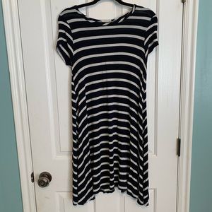 Navy and White Striped dress